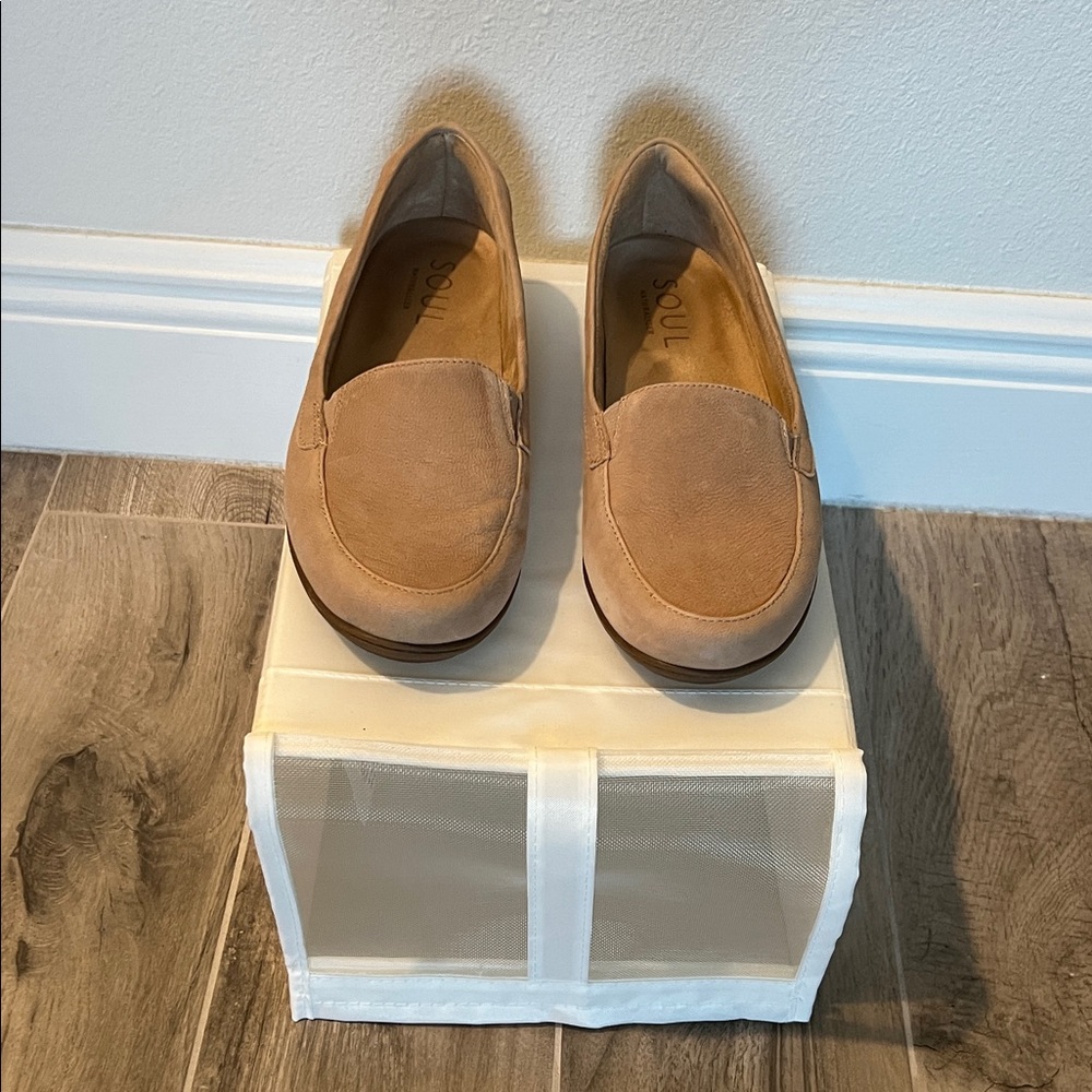 SOUL Naturalizer Beige Suede Slip-On Loafers